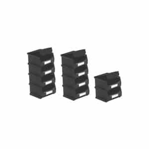 SparSet 10 x Leitfähige Sichtlagerbox 1.0 Mit Abdeckung HxBxT 6 x 10 x 10 cm 0