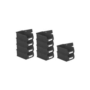 SparSet 10 x Leitfähige Sichtlagerbox 2.0 Mit Abdeckung HxBxT 7