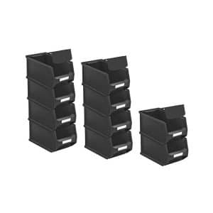 SparSet 10 x Leitfähige Sichtlagerbox 3.0 Mit Abdeckung HxBxT 12
