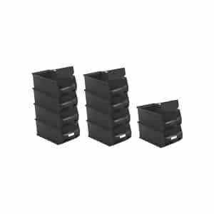 SparSet 10 x Leitfähige Sichtlagerbox 4.0 Mit Abdeckung HxBxT 15 x 20 x 35 cm 7