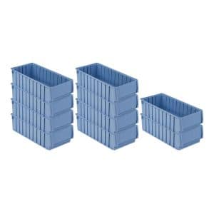 SparSet 10 x Regalkasten 500 BH Mit Etikett und Schutzhaube HxBxT 14 x 23