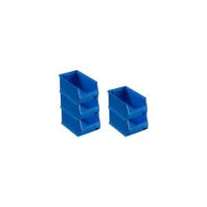 SparSet 5 x Blaue Sichtlagerbox 3.0 HxBxT 12
