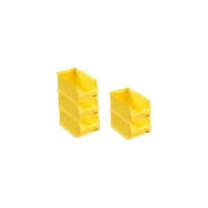 SparSet 5 x Gelbe Sichtlagerbox 3.0 HxBxT 12