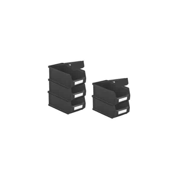 SparSet 5 x Leitfähige Sichtlagerbox 2.0 Mit Abdeckung HxBxT 7