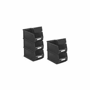 SparSet 5 x Leitfähige Sichtlagerbox 3.0 Mit Abdeckung HxBxT 12
