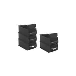 SparSet 5 x Leitfähige Sichtlagerbox 4.0 Mit Abdeckung HxBxT 15 x 20 x 35 cm 7