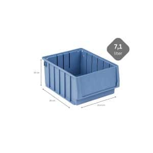 SparSet 5 x Regalkasten 300 BH Mit Etikett und Schutzhaube HxBxT 14 x 23