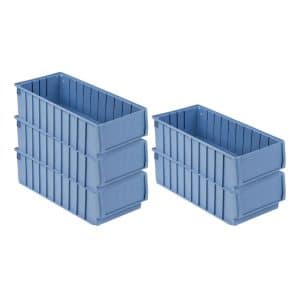SparSet 5 x Regalkasten 500 BH Mit Etikett und Schutzhaube HxBxT 14 x 23