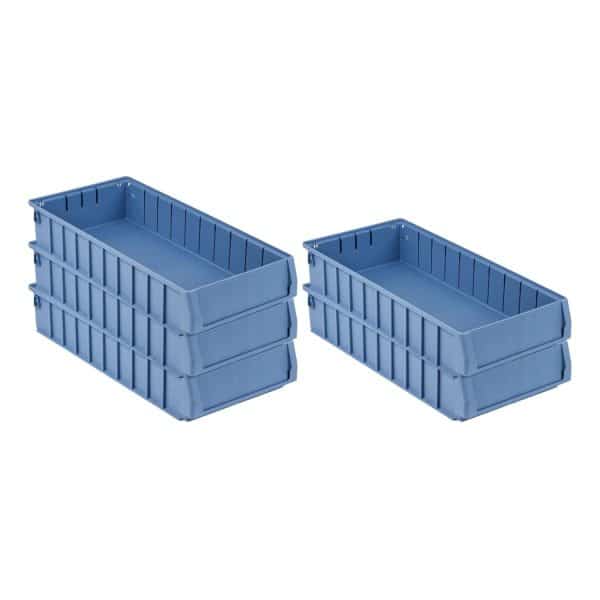 SparSet 5 x Regalkasten 500 BN Mit Etikett und Schutzhaube HxBxT 9 x 23