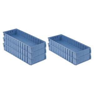 SparSet 5 x Regalkasten 600 BN Mit Etikett und Schutzhaube HxBxT 9 x 23