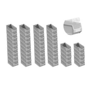 SuperSparSet 40 x Graue Sichtlagerbox 2.0 Mit Abdeckung HxBxT 7