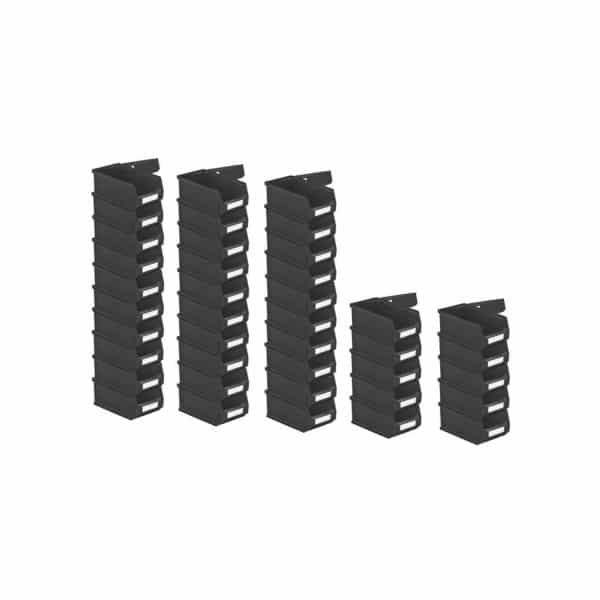 SuperSparSet 40 x Leitfähige Sichtlagerbox 2.0 Mit Abdeckung HxBxT 7
