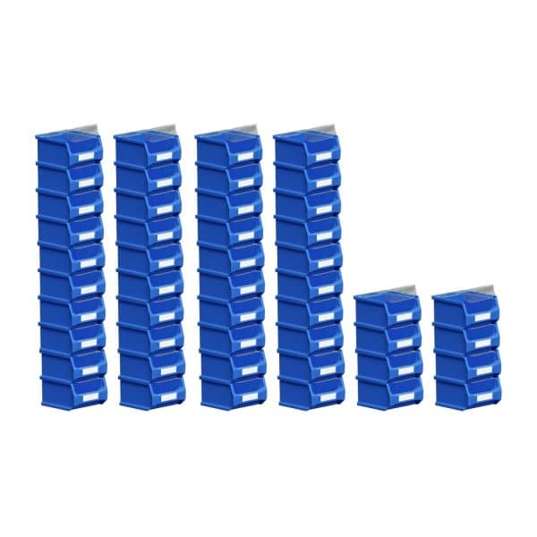SuperSparSet 48 x Blaue Sichtlagerbox 1.0 Mit Abdeckung HxBxT 6 x 10 x 10 cm 0