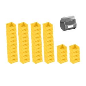 SuperSparSet 48 x Gelbe Sichtlagerbox 1.0 Mit Abdeckung HxBxT 6 x 10 x 10 cm 0
