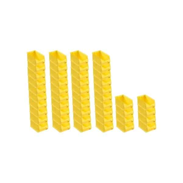 SuperSparSet 48 x Gelbe Sichtlagerbox 3.0 HxBxT 12