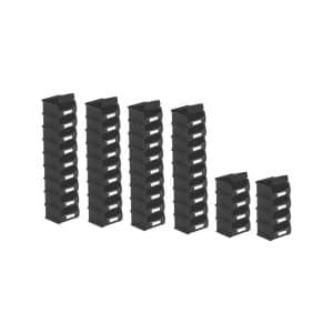 SuperSparSet 48 x Leitfähige Sichtlagerbox 1.0 Mit Abdeckung HxBxT 6 x 10 x 10 cm 0