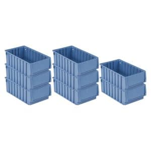 SuperSparSet 8 x Regalkasten 400 BH Mit Etikett und Schutzhaube HxBxT 14 x 23