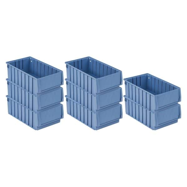 SuperSparSet 8 x Regalkasten 400 BH Mit Etikett und Schutzhaube HxBxT 14 x 23