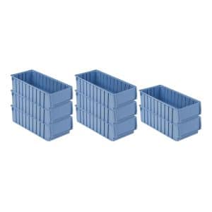 SuperSparSet 8 x Regalkasten 500 BH Mit Etikett und Schutzhaube HxBxT 14 x 23