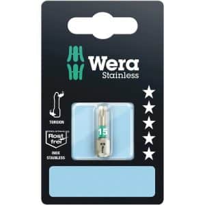 Wera Bit TX15 x 25 mm Edelstahl 3867/1 Torsionszone