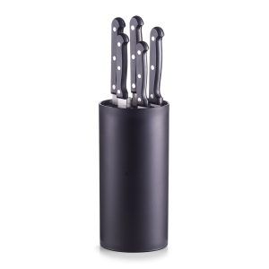 Zeller Messerblock-Set Kunststoff/Edelstahl 6-teilig Schwarz