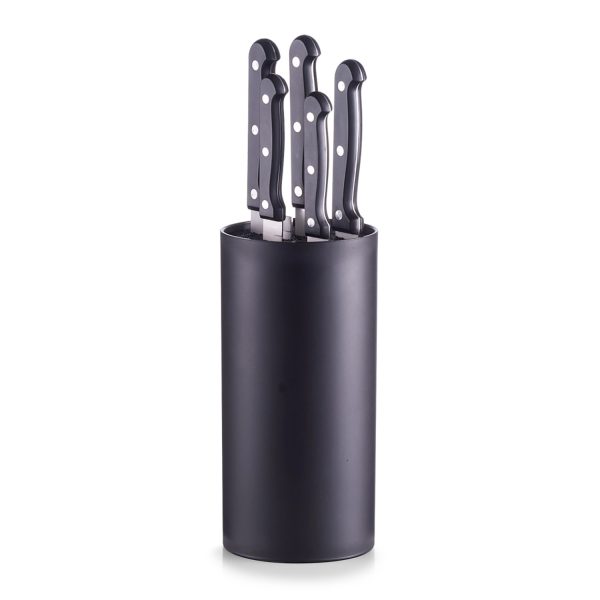 Zeller Messerblock-Set Kunststoff/Edelstahl 6-teilig Schwarz