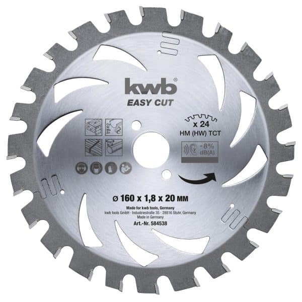 kwb Akku Top Easy Cut Kreissägeblatt 184 x 20 mm 30 Zähne universell